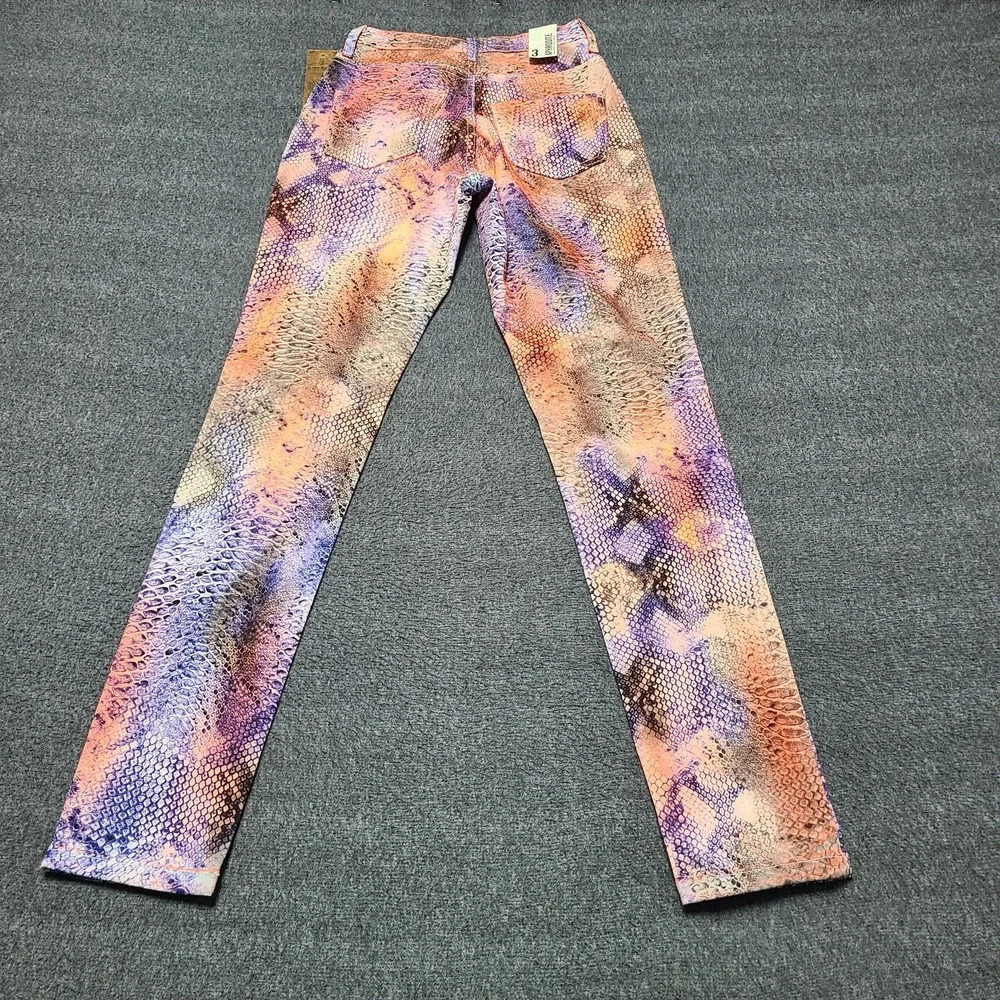 Aphrodite Snake Print High Rise Skinny Jeans Women Size‎ 3 26 Multi Color